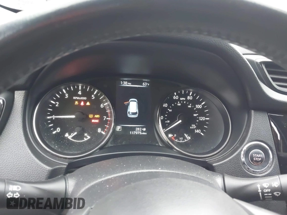 2017 Nissan Rogue S with VIN JN8AT2MV6HW000403, listed as a IAAI auction lot 41906764 with 117,975 mi miles and . Bid and sale history available at DreamBid. Image 7.