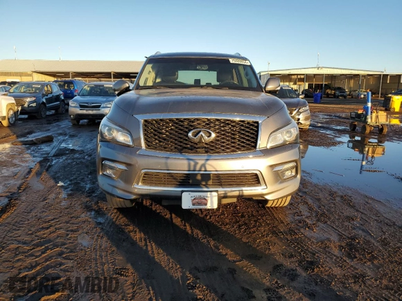 2015 Infiniti QX80 with VIN JN8AZ2NC1F9370925, listed as a Copart auction lot 79489854 with 147,165 mi miles and Salvage Title. Bid and sale history available at carsss.com. Image 5.