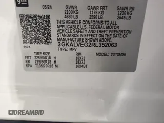 2024 GMC Terrain SLT with VIN 3GKALVEG2RL352063, listed as a Copart auction lot 64334175 with 29,027 mi miles and Clean title. Bid and sale history available at DreamBid. Image 13.