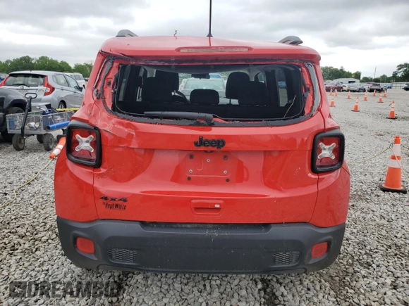 2018 Jeep Renegade Sport with VIN ZACCJBABXJPH91901, listed as a Copart auction lot 58838745 with 93,958 mi miles and Salvage title. Bid and sale history available at DreamBid. Image 6.