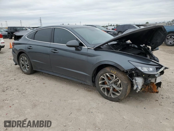 2023 Hyundai Sonata SEL with VIN KMHL64JA1PA279873, listed as a Copart auction lot 46593295 with 56,390 mi miles and Non Repairable. Bid and sale history available at DreamBid. Image 4.