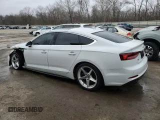 2018 Audi A5 Sportback Premium Plus with VIN WAUENCF54JA011636, listed as a Copart auction lot 39844873 with 98,266 mi miles. Bid and sale history available at carsss.com. Image 2.