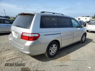 2007 Honda Odyssey EX-L with VIN 5FNRL38637B095559, listed as a Copart auction lot 53681605 with 184,605 mi miles and Salvage Title. Bid and sale history available at carsss.com. Image 3.