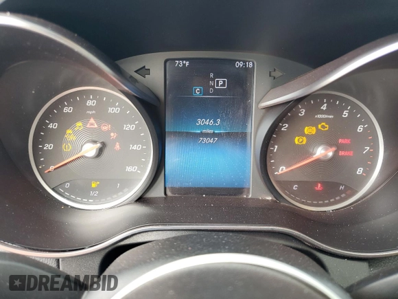 2020 Mercedes-Benz C 300 with VIN W1KWF8DBXLR592547, listed as a Copart auction lot 59551835 with 73,047 mi miles and Salvage title. Bid and sale history available at DreamBid. Image 9.