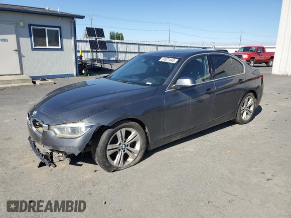 2017 BMW 3 Series 330i xDrive with VIN WBA8D9C57HK678308, listed as a Copart auction lot 54621445 with 92,654 mi miles and Salvage title. Bid and sale history available at DreamBid. Image 1.