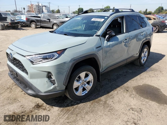 2021 Toyota RAV4 Hybrid XLE with VIN 4T3RWRFV1MU038254, listed as a Copart auction lot 49525785 with 40,494 mi miles and Salvage Title. Bid and sale history available at carsss.com. Image 1.