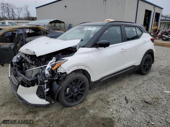 2024 Nissan Kicks SR with VIN 3N1CP5DV6RL478356, listed as a Copart auction lot 88971185 with 19,720 mi miles and Salvage Title. Bid and sale history available at carsss.com. Image 1.