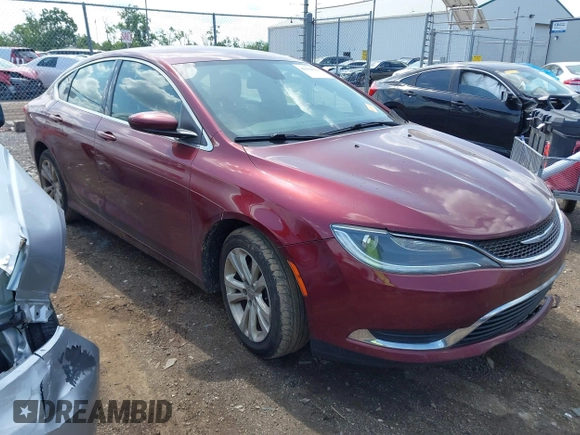 2015 Chrysler 200 Limited z VIN 1C3CCCAB0FN606047, wystawiony jako IAAI lot #42558032 z przebiegiem 185 529 mil mil oraz . Historia ofert i sprzedaży dostępna na DreamBid. Obrazek 1.