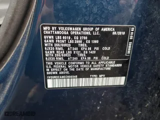 2019 Volkswagen Atlas 3.6L V6 SE w/Technology with VIN 1V2UR2CA9KC600345, listed as a Copart auction lot 47195715 with 67,177 mi miles and Salvage Title. Bid and sale history available at carsss.com. Image 15.