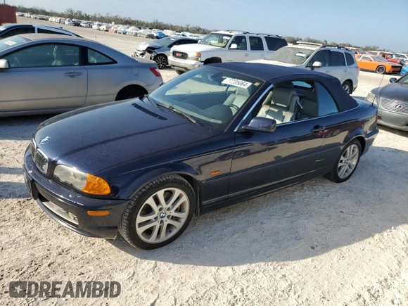 2003 BMW 3 Series 330Ci with VIN WBABS53423JU96915, listed as a Copart auction lot 77735064 with 0 mi miles and Salvage Title. Bid and sale history available at carsss.com. Image 1.
