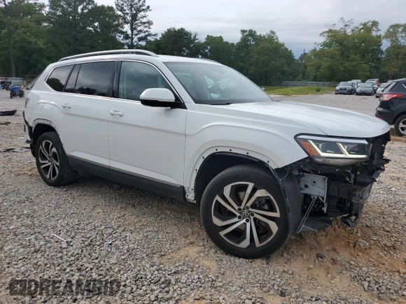 2021 Volkswagen Atlas SEL Premium with VIN 1V2TR2CAXMC505873, listed as a Copart auction lot 55989815 with 65,711 mi miles and Salvage title. Bid and sale history available at DreamBid. Image 4.