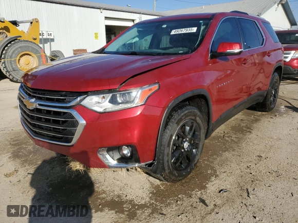 2018 Chevrolet Traverse LT Cloth with VIN 1GNEVGKW1JJ114920, listed as a Copart auction lot 49267935 with 165,640 mi miles and Salvage Title. Bid and sale history available at DreamBid. Image 1.