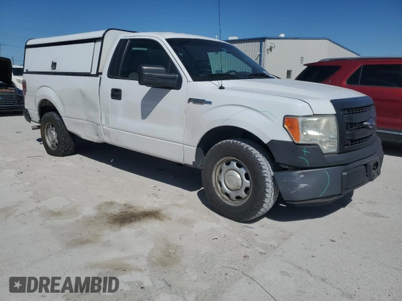 2014 Ford F-150 XL with VIN 1FTMF1CM4EKD33317, listed as a Copart auction lot 50059765 with 188,709 mi miles and Salvage title. Bid and sale history available at DreamBid. Image 4.