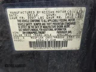 2012 Nissan Sentra S with VIN 3N1AB6AP0CL705307, listed as a Copart auction lot 46669765 with 130,151 mi miles and Salvage Title. Bid and sale history available at DreamBid. Image 14.
