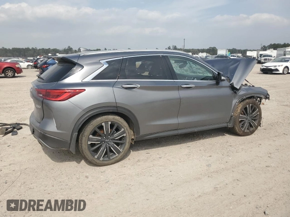2021 Infiniti QX50 LUXE with VIN 3PCAJ5BBXMF109344, listed as a Copart auction lot 42015323 with 38,451 mi miles. Bid and sale history available at carsss.com. Image 3.