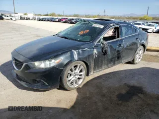 2015 Mazda 6 i Touring with VIN JM1GJ1V51F1224211, listed as a Copart auction lot 52652545 with 176,399 mi miles and Salvage Title. Bid and sale history available at carsss.com. Image 1.