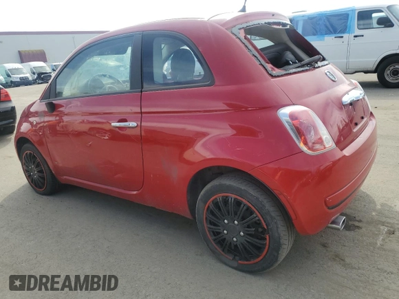 2012 FIAT 500 Pop with VIN 3C3CFFAR9CT287748, listed as a Copart auction lot 46001455 with 29,132 mi miles and Salvage title. Bid and sale history available at DreamBid. Image 2.