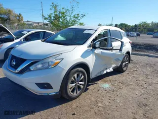 2016 Nissan Murano S with VIN 5N1AZ2MG9GN139159, listed as a IAAI auction lot 41854436 with 134,766 mi miles. Bid and sale history available at carsss.com. Image 2.