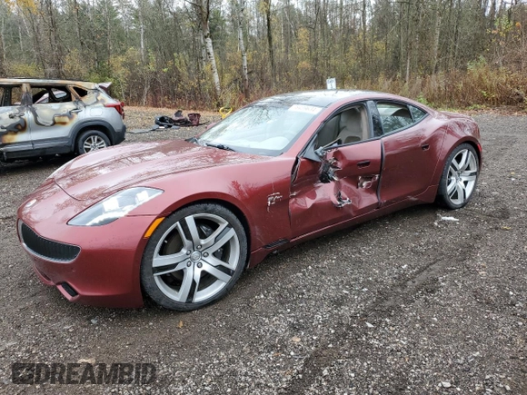 2012 Fisker Karma EcoChic z VIN YH4K16AAXCA001340, wystawiony jako Copart lot #78439634 z przebiegiem 70 515 mil mil oraz Szkoda całkowita • Salvage title. Historia ofert i sprzedaży dostępna na DreamBid. Obrazek 1.