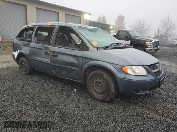 2002 Dodge Caravan SE with VIN 1B4GP24372B695494, listed as a Copart auction lot 43803375 with 0 mi miles and Salvage Title. Bid and sale history available at carsss.com. Image 4.