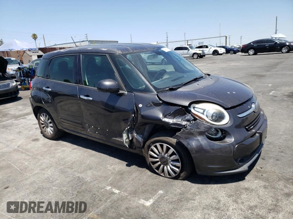2014 FIAT 500L Easy with VIN ZFBCFABH6EZ027696, listed as a Copart auction lot 64708874 with 93,284 mi miles and Salvage Title. Bid and sale history available at carsss.com. Image 4.