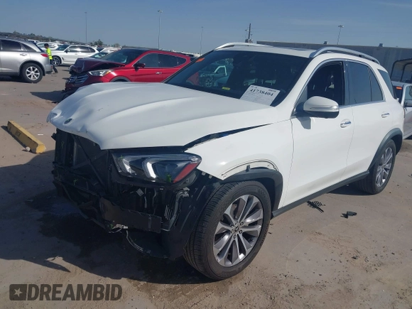 2022 Mercedes-Benz GLE 350 with VIN 4JGFB4JB8NA595964, listed as a IAAI auction lot 41738404 with 35,688 mi miles and . Bid and sale history available at DreamBid. Image 2.