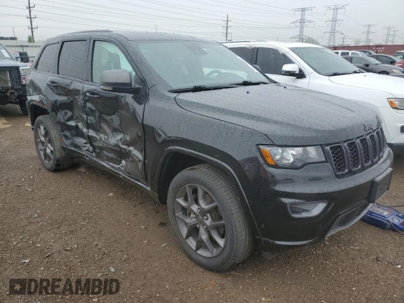 2021 Jeep Grand Cherokee Limited with VIN 1C4RJFBG2MC811336, listed as a Copart auction lot 55110895 with 37,317 mi miles and Salvage title. Bid and sale history available at DreamBid. Image 4.