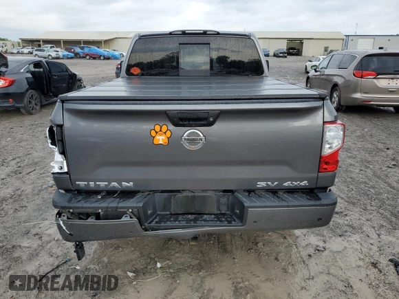 2021 Nissan Titan SV with VIN 1N6AA1ED8MN534176, listed as a Copart auction lot 54574785 with 25,360 mi miles and Salvage title. Bid and sale history available at DreamBid. Image 6.