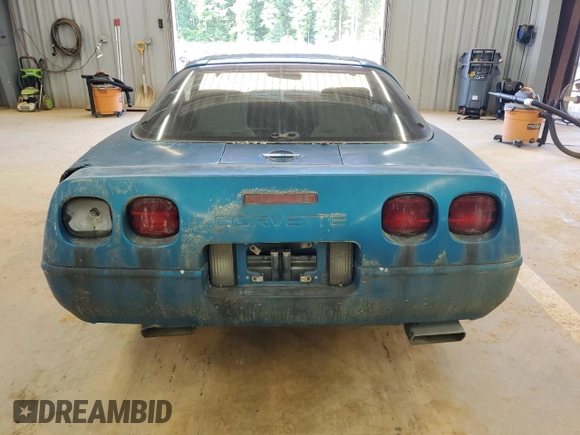 1993 Chevrolet Corvette with VIN 1G1YY23P8P5104791, listed as a Copart auction lot 55952665 with Not provided miles and Salvage title. Bid and sale history available at DreamBid. Image 6.
