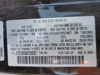 2011 Mazda CX-7 i Sport with VIN JM3ER2B59B0356957, listed as a Copart auction lot 45576565 with 121,202 mi miles and Salvage Title. Bid and sale history available at DreamBid. Image 13.