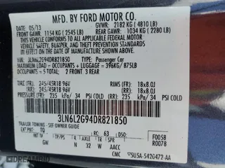 2013 Lincoln MKZ with VIN 3LN6L2G94DR821850, listed as a Copart auction lot 52570275 with 165,135 mi miles and Non Repairable. Bid and sale history available at carsss.com. Image 12.