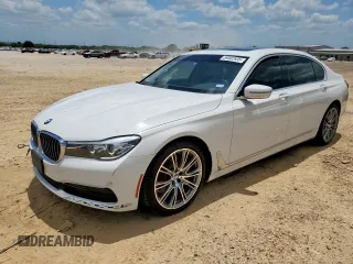 2019 BMW 7 Series 740i with VIN WBA7E2C52KB454869, listed as a Copart auction lot 59502535 with 43,057 mi miles and Salvage title. Bid and sale history available at DreamBid. Image 1.