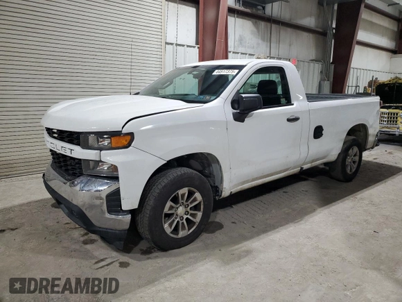 2020 Chevrolet Silverado 1500 Work Truck with VIN 3GCNWAEF1LG331483, listed as a Copart auction lot 44517375 with 100,453 mi miles and Salvage Title. Bid and sale history available at DreamBid. Image 1.