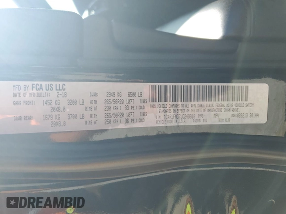 2018 Jeep Grand Cherokee Laredo with VIN 1C4RJFAG7JC249916, listed as a Copart auction lot 53446925 with 84,870 mi miles and Salvage title. Bid and sale history available at DreamBid. Image 13.