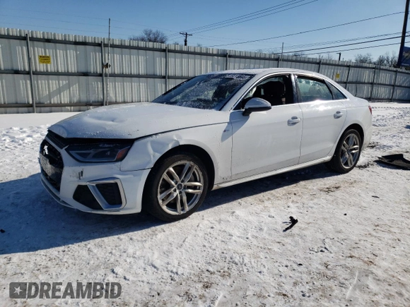 2020 Audi A4 Premium with VIN WAUDNAF45LN014208, listed as a Copart auction lot 89218695 with Not provided miles and Salvage title. Bid and sale history available at DreamBid. Image 1.