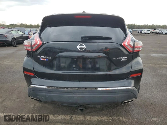 2015 Nissan Murano Platinum with VIN 5N1AZ2MH8FN269554, listed as a Copart auction lot 52176505 with 179,434 mi miles and Clean Title. Bid and sale history available at DreamBid. Image 6.