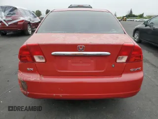2002 Honda Civic EX with VIN 2HGES26792H554976, listed as a Copart auction lot 53095385 with 253,228 mi miles and Salvage Title. Bid and sale history available at DreamBid. Image 6.