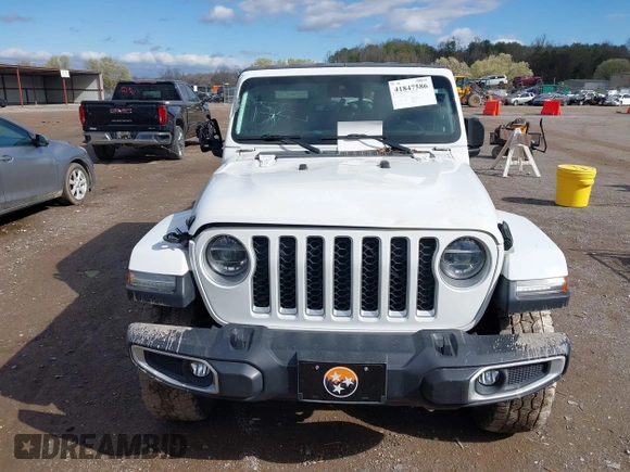 2020 Jeep Gladiator Overland with VIN 1C6HJTFG1LL107641, listed as a IAAI auction lot 41847586 with 69,664 mi miles and . Bid and sale history available at DreamBid. Image 12.