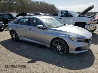 2021 Honda Accord Touring with VIN 1HGCV3F90MA020434, listed as a Copart auction lot 47030525 with 84,172 mi miles and Salvage title. Bid and sale history available at DreamBid. Image 4.