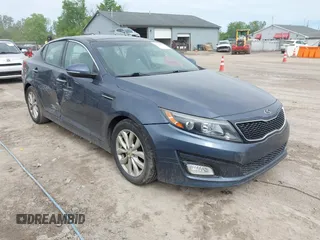 2015 Kia Optima EX z VIN 5XXGN4A7XFG388655, wystawiony jako IAAI lot #42298530 z przebiegiem 149 932 mil mil oraz . Historia ofert i sprzedaży dostępna na DreamBid. Obrazek 1.