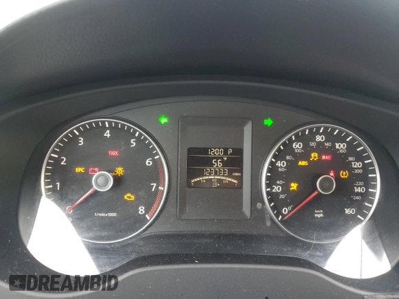 2012 Volkswagen Jetta SE with VIN 3VWDX7AJ3CM399014, listed as a Copart auction lot 46358405 with 123,733 mi miles and Salvage title. Bid and sale history available at DreamBid. Image 9.