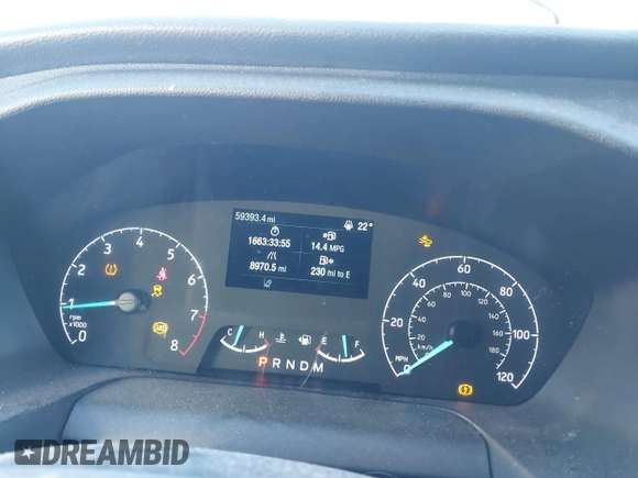2022 Ford Transit Cargo with VIN 1FTBR2Y84NKA64395, listed as a IAAI auction lot 41359067 with 59,393 mi miles and . Bid and sale history available at DreamBid. Image 7.