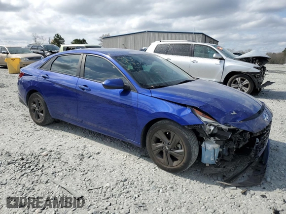 2021 Hyundai Elantra SEL with VIN KMHLS4AG7MU103730, listed as a Copart auction lot 47742565 with 45,030 mi miles and Salvage Title. Bid and sale history available at carsss.com. Image 4.