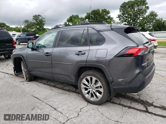 2021 Toyota RAV4 XLE Premium with VIN 2T3C1RFV5MC132613, listed as a Copart auction lot 59690715 with 15,491 mi miles and Salvage title. Bid and sale history available at DreamBid. Image 2.
