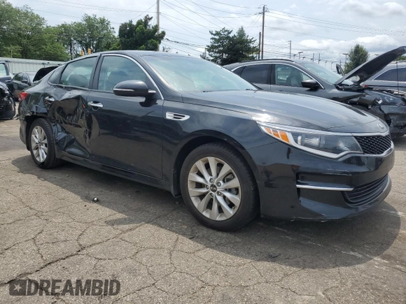 2018 Kia Optima S with VIN 5XXGT4L35JG265497, listed as a Copart auction lot 64371405 with 103,327 mi miles and Salvage title. Bid and sale history available at DreamBid. Image 4.