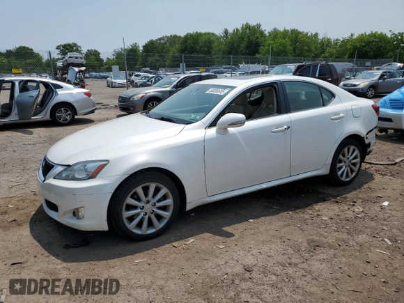2009 Lexus IS 250 with VIN JTHCK262695029464, listed as a Copart auction lot 58056685 with Not provided miles and Salvage title. Bid and sale history available at DreamBid. Image 1.