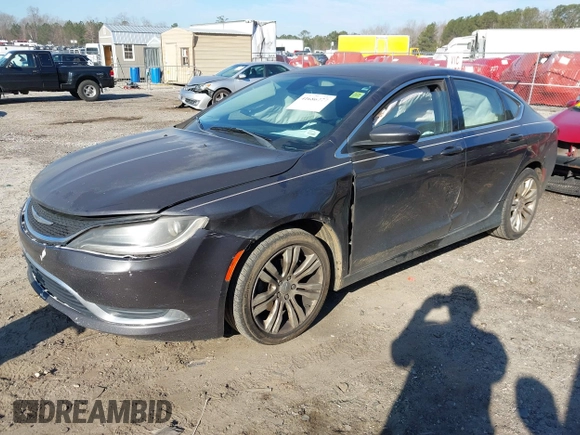 2015 Chrysler 200 Limited with VIN 1C3CCCAB2FN754071, listed as a IAAI auction lot 41686277 with 166,890 mi miles and . Bid and sale history available at carsss.com. Image 17.