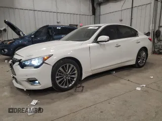 2022 Infiniti Q50 Luxe z VIN JN1EV7BR7NM340311, wystawiony jako Copart lot #53694445 z przebiegiem 12 308 mil mil oraz Szkoda całkowita • Salvage title. Historia ofert i sprzedaży dostępna na DreamBid. Obrazek 1.