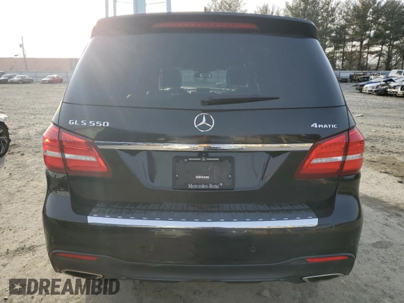 2017 Mercedes-Benz GLS 550 with VIN 4JGDF7DE6HA950752, listed as a Copart auction lot 45538075 with 115,924 mi miles and Salvage title. Bid and sale history available at DreamBid. Image 6.