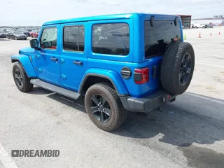2023 Jeep Wrangler Sahara with VIN 1C4HJXEG4PW584800, listed as a IAAI auction lot 41908392 with 22,108 mi miles and . Bid and sale history available at DreamBid. Image 3.